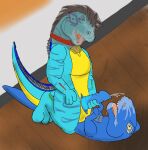  anthro asphyxiation bag bagged bagging bodily_fluids breath breath_play cum cum_on_face dinosaur dragon ejaculation genital_fluids hi_res holding_(disambiguation) male male/male orgasm plastic plushie plushophilia plushphilla rathkin reptile scalie wet 