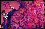  6+boys 6+girls :d absurdres anakaris animal_ears armor arthropod_girl b.b._hood bat_wings bee_girl bishamon_(darkstalkers) breasts cape cat_ears cat_girl cat_tail dark_skin darkstalkers demitri_maximoff demon_girl donovan_baine everyone fang felicia_(darkstalkers) fingernails fish_boy furry head_wings highres holding holding_money hsien-ko hug huitzil_(darkstalkers) japanese_armor jedah_dohma jiangshi jon_talbain large_breasts lilith_(darkstalkers) long_earlobes long_fingernails long_tongue lord_raptor money morrigan_aensland multiple_boys multiple_girls mummy muscular muscular_male n0valove q-bee rikuo_(darkstalkers) robot sasquatch sharp_teeth smile tail teeth tongue undead vampire victor_von_gerdenheim werewolf wings yeti_(creature) yuri zombie 