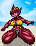  anthro big_breasts blade_the_shark bns_arts breasts erect_nipples female fish marine muscular muscular_female nipple_outline nipples shark sharp_teeth smile solo sonic_the_hedgehog sonic_the_hedgehog_(series) t.n. teeth 