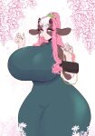  anthro big_breasts bovid bovine breasts cattle clothed clothing female hair hi_res huge_breasts mammal nadacheruulewd pink_hair solo thick_thighs wide_hips 