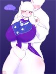  3:4 anthro big_breasts boss_monster bovid breasts caprine clothed clothing clothing_lift dialogue dress dress_lift female hi_res male male/female mammal mature_anthro mature_female nadacheruulewd no_underwear toriel undertale video_games 