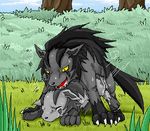  all_fours ambiguous_gender bodily_fluids claws day detailed_background doggystyle drooling duo eyes_closed feral feral_on_feral forced forest from_behind_position fur generation_3_pokemon grey_body grey_fur low_res male mammal mightyena nature nintendo outside plant pokemon pokemon_(species) rape red_eyes saliva sex sky sweat tears tree unknown_artist wood 