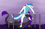  anthro balls cronic dragon duo genitals hi_res horn male male/male oral penis sarek_aran_desian sarek_aran_desian_(character) tongue under_table 