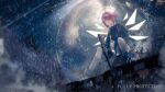  aritsuno arknights exusiai_(arknights) gun halo rain red_hair water weapon wings 