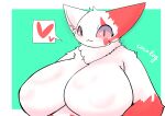  &lt;3 2020 anthro anthrofied big_breasts breasts cocolog featureless_breasts female fur half-length_portrait hi_res huge_breasts kemono looking_at_viewer multicolored_body multicolored_fur nintendo pok&eacute;mon pok&eacute;mon_(species) pok&eacute;morph portrait red_body red_fur red_sclera signature solo two_tone_body two_tone_fur video_games white_body white_fur zangoose 