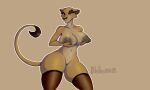  absurd_res anthro areola big_breasts breasts brown_nose cleft_of_venus clothing disney felid feline female genitals hi_res holaxes humanoid lion mammal mature_female navel nipples notched_ear pantherine puffy_nipples pussy red_eyes signature solo the_lion_king thick_thighs tight_clothing yellow_sclera zira 