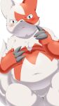  2017 9:16 absurd_res blush hi_res looking_at_viewer male nintendo okunawa pok&eacute;mon pok&eacute;mon_(species) pubes simple_background slightly_chubby solo video_games white_background zangoose 