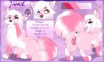 animal_genitalia animal_pussy anus big_butt blush blush_lines butt canid canine canine_genitalia canine_pussy cookie female feral food fox fur genitals hi_res mammal model_sheet mohitopaw nude pansexual pawpads paws pink_body pink_fur pinup pose pussy raised_paw reference_image reference_to_character references shy smile solo tongue tongue_out