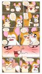 blush brother_(lore) brother_and_sister_(lore) cave comic cricetid crushpepper dialogue embarrassed english_text female feral hamster hamtaro_(series) hi_res male mammal rodent sandy_(hamtaro) sibling_(lore) sister_(lore) smug_face speech_bubble stan_(hamtaro) tagme teasing text twins_(lore)