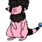 black_body black_fur black_wool bleat_(character) bovid caprine dragonsporer feral flaaffy fur generation_2_pokemon hi_res male mammal nintendo pink_body pokemon pokemon_(species) sheep simple_background simple_eyes solo tail wool_(fur)