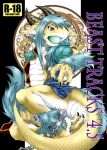  anthro asian_mythology blue_hair chain claws clothed clothing comic date_natsuku dragon east_asian_mythology eastern_dragon english_text fur furred_dragon hair horn huanglong male mythology partially_clothed red_eyes scalie solo text yellow_body yellow_skin young 
