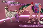  animal_genitalia animal_penis banana_(alex_the_zebra) bdsm bodily_fluids bridle clothing cum cum_string cummed_on duo equid equine equine_genitalia equine_penis exhausted feral feral_on_feral furiousart genital_fluids genital_piercing genitals hi_res horse latex latex_clothing latex_legwear latex_stockings leash leash_pull legwear male male/male mammal penis penis_piercing piercing power_bottom sex_toy sibony_(oc) size_difference small_penis spank_marks stockings 