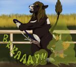 anthro bdsm bodily_fluids bondage bound bovid bovine butt canid canine cattle clothing collar cum cumshot dominant dominant_male duo ejaculation farm fart fart_cloud fart_fetish fart_sniffing fart_torture farting_on_another farting_on_face fox gassy genital_fluids genitals hi_res leash leashed_collar male male/male male_farting mammal nude penis raised_tail skunkstench smelly sniffing stinkface tail
