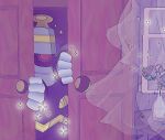  3d alternate_color animal_focus animated animated_gif blender_(medium) closet commentary curtains dusclops english_commentary indoors kcamberart low_poly no_humans outdoors peeking_out pokemon pokemon_(creature) red_eyes shiny_pokemon solo sparkle table through_door vase 