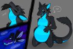  anthro dragon duo hi_res internal male reptile scalie sergal snake vore vorix 