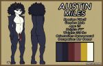  2021 4_toes 5_fingers anthro austin_miles blue_body blue_fur blue_hair blue_nose border brown_border butt canid canine canis domestic_dog english_text feet fingers fur genitals hair hi_res looking_at_viewer male mammal model_sheet multicolored_body multicolored_fur navel nude penis pit_bull signature sketchybug solo text toes two_tone_body two_tone_fur url vein veiny_penis white_body white_fur yellow_eyes 