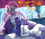  2021 anthro breasts butt clothing duo english_text equid equine eyelashes female fingers friendship_is_magic hasbro hi_res holding_object horn mammal my_little_pony nipples novaray nude pinkie_pie_(mlp) rarity_(mlp) text unicorn 