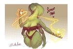 4_arms absurd_res anthro big_breasts breasts clothed clothing dark_souls female fromsoftware front_view green_body green_scales hi_res lluisabadias long_neck magic_user manserpent multi_arm multi_limb reptile scales scalie skimpy snake snake_hood solo thick_thighs topwear underwear wide_hips