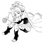  boots breasts cape dede_(qwea_00000) detached_sleeves dress final_fantasy final_fantasy_vi floral_print full_body hair_ribbon half-closed_eyes high_heel_boots high_heels long_hair medium_breasts moogle pantyhose parted_bangs pointy_shoes ponytail print_pantyhose ribbon sash short_dress sitting strapless strapless_dress terra_branford tube_dress waist_sash wavy_hair white_background 