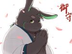  2021 4:3 anthro black_body black_fur clothed clothing fur humanoid_hands kemono lagomorph leporid male mammal morian_xs overweight overweight_anthro overweight_male rabbit simple_background solo text white_background 
