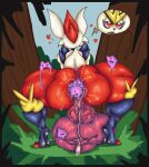 3_toes anal anal_penetration anthro balls big_balls big_penis biped black_border bodily_fluids border butt butt_focus cinderace ditto_(pokemon) epididymis expansion feet foreskin forest forest_background fur generation_1_pokemon generation_8_pokemon genital_expansion genital_fluids genitals group hi_res huge_balls huge_penis humanoid_genitalia humanoid_penis hyper hyper_balls hyper_genitalia hyper_penis infestation infesticles inside_balls lagomorph male mammal nature nature_background nintendo nipples nude parasite parasitic_penis penetration penile penile_penetration penis penis_expansion plant pokemon pokemon_(species) red_body red_eyes red_fur tail testicular_pregnancy thick_thighs toes tree unusual_pregnancy urethra urethral urethral_bulge urethral_penetration urethral_sex vein veiny_balls veiny_penis wilelter
