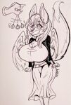  anthro belt big_breasts big_ears bottomwear breasts canid canine cardigan clock clothed clothing ears_up female fennec fox fur hair hi_res huge_breasts hyper hyper_breasts hypnosis ink liechi long_hair mammal mind_control monochrome pendulum pocketwatch ruby_(triard) ruby_zerda shirt sketch skirt smile solo spiral_eyes spread_wings topwear traditional_media_(artwork) watch wings 