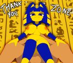  2021 absurd_res amazon_position anal animal_crossing ankha_(animal_crossing) anthro anthro_penetrated ashraely balls big_breasts big_butt biped blue_hair bodily_fluids bouncing_balls breasts butt chair_position clothing crossed_legs curvy_figure domestic_cat domination duo egyptian erection faceless_character faceless_human faceless_male felid feline felis female female_domination female_on_human female_on_top female_penetrated fingers from_behind_position fur genital_fluids genitals hair half-closed_eyes headdress hi_res hieroglyphics huge_breasts human human_on_anthro human_penetrating human_penetrating_anthro humanoid_genitalia humanoid_penis interspecies leg_cross looking_at_viewer lying male male/female male_on_anthro male_on_bottom male_penetrating male_penetrating_female mammal narrowed_eyes nintendo nipples nude on_bottom on_top penetration penile penis pink_nipples sex simple_background sitting submissive submissive_human submissive_male thick_thighs uraeus video_games villager_(animal_crossing) voluptuous wide_hips yellow_balls yellow_body yellow_fur yellow_penis 