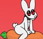  anthro butt carrot collar drunk eyes_mostly_closed food lagomorph leporid lou_(silly_imp) low_res male male/male mammal narrowed_eyes nude pillow plant rabbit silly_imp sitting solo substance_intoxication suggestive_look toony vegetable 