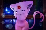  ambiguous_gender better_version_at_source clothing eeveelution espeon felid feline feral fur hi_res hirochanu light long_tail mammal moon moonlight nintendo pink_body pink_eyes pink_fur pok&eacute;mon pok&eacute;mon_(species) solo solo_focus sparkles translucent translucent_clothing video_games 