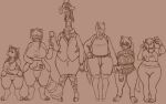  16:10 adoptables anthro braided_hair bulldog canid canine canis clothing crop_top domestic_dog equid equine eyewear female giraffid glasses group hair hi_res horse mammal marsupial mastiff molosser only0neman procyonid raccoon shirt short_stack sketch tagme tail_tuft topwear tuft unfinished vombatiform widescreen wolf wombat yoga_pants 