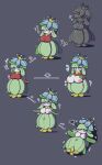  aliasing animate_inanimate anthro blue_eyes blush blush_lines breast_expansion breasts digital_media_(artwork) emanata expansion female frustration_cloud generation_5_pokemon heart_eyes heart_symbol hi_res inanimate_transformation inflatable lilligant living_inflatable nintendo oagoner petrification pokemon pokemon_(species) solo spiral spiral_eyes transformation 