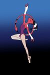  ballerina ballet blitzo_(helluva_boss) bulge clothed clothing crossdressing dance_shoes dancewear en_pointe femboy footwear hellaverse helluva_boss hi_res imp legwear leotard male pointe_shoes reachahighernoon shoes solo stockings 
