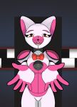  animatronic anthro bow_tie breasts canid canine female five_nights_at_freddy&#039;s fox freckles funtime_foxy_(fnafsl) joyful looking_at_viewer machine mammal multicolored_body open_mouth open_smile reaching_towards_viewer robot sharp_teeth sister_location skade_nsfw_(artist) smile smiley_face solo speaker teeth video_games white_body yellow_eyes 