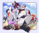 andromorph andromorph/andromorph anthro anus beach belly bodily_fluids claws cum cum_in_vagina cum_inside day dildo dragon duo fangs felid feline fingering fur furred_dragon furred_scalie genital_fluids hair heart_symbol hi_res intersex intersex/intersex larger_andromorph larger_intersex looking_at_viewer mammal musclegut muscular muscular_andromorph muscular_anthro muscular_intersex mythological_creature mythological_scalie mythology neck_tuft outside overweight overweight_andromorph overweight_anthro overweight_intersex red_eyes red_hair scalie sex_toy sitting size_difference sky smile swaybat tail teeth thick_tail tuft vaginal vaginal_fingering vaginal_fluid_string vaginal_fluids
