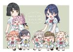  &gt;_&lt; 6+girls :3 :d ^_^ anyoji_hime aqua_neckerchief black_hair blonde_hair blue_dress blue_eyes blue_hair blunt_bangs blunt_ends bob_cut border braid brown_hair brown_shoes center-flap_bangs ceras_yanagida_lilienfeld chibi claw_pose clenched_hands closed_eyes closed_mouth commentary dress flower gradient_hair green_eyes grey_hair hair_flower hair_ornament half_updo hinoshita_kaho kachimachi_kosuzu katsuragi_izumi link!_like!_love_live! loafers looking_at_another love_live! mole mole_on_neck momose_ginko moso_(expect66) multi-tied_hair multicolored_hair multiple_girls murano_sayaka neckerchief open_mouth orange_hair osawa_rurino outside_border parted_bangs pink_flower pink_hair ponytail puffy_short_sleeves puffy_sleeves rabbit_hair_ornament red_neckerchief sailor_collar sailor_dress shoes short_eyebrows short_hair short_sleeves side_braids smile socks standing summer_uniform symbol-only_commentary thick_eyebrows translation_request triangle_hair_ornament twintails v-shaped_eyebrows virtual_youtuber white_border white_sailor_collar white_socks wolf_cut x3 xd yellow_neckerchief 