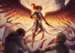 2025 5_fingers armor aurelia_(magic:_the_gathering) bent_leg blonde_hair boots brown_clothing brown_gloves brown_hair brown_handwear brown_wings clothed clothed_female clothed_human clothed_humanoid clothed_male clothing cloud colored digital_drawing_(artwork) digital_media_(artwork) english_description eyelashes feathered_wings feathers female female_human female_humanoid fingers flying footwear fully_clothed fully_clothed_female fully_clothed_humanoid gauntlets gloves grey_armor grey_boots grey_clothing grey_footwear grey_helmet group hair handwear hasbro hi_res holding_melee_weapon holding_object holding_sword holding_weapon human humanoid left-handed light lighting lips long_hair looking_down_at_another magic:_the_gathering male male_human mammal marie_gelebart melee_weapon mouth_closed not_furry outside pauldron pillar praying red_hair red_lips red_sash red_sclera robe shaded shoes short_hair spread_wings sword tan_body tan_skin trio weapon white_clothing white_eyes white_robe winged_humanoid wings wizards_of_the_coast