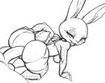  anal anal_penetration anthro big_breasts big_butt breasts butt disney female female_penetrated fishnet hi_res holding_butt judy_hopps lagomorph larger_male leporid looking_back male male/female male_penetrating male_penetrating_female mammal monochrome penetration rabbit simple_background size_difference smaller_female thecon thick_thighs white_background zootopia 
