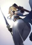  ass genshin_impact jean_(genshin_impact) no_bra pantyhose shuangyijiu sword 