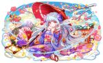  1girl anime_coloring aqua_hair artist_request blue_bow blue_sky blunt_bangs blush bow braid branch breath cloud collar crash_fever crown_braid crystal_horns curled_horns day dot_nose earrings ema floral_print_sash floral_print_sleeves flower foucault_(crash_fever) full_body fur_collar furisode game_cg gradient_clothes gradient_kimono gradient_sleeves hair_bow hair_ornament holding_ema horns japanese_clothes jerry_(crash_fever) jewelry kimono kite leaf legs_together light_particles long_hair long_sleeves looking_at_viewer low-braided_long_hair low-tied_long_hair mountain number_print numbered obi obi_bow obiage obijime official_art oil-paper_umbrella outdoors parasol pink_bow pink_flower pink_petals print_umbrella purple_kimono purple_sleeves red_bow red_flower red_sash red_umbrella sash sheep_horns side_braid sitting sky smile smoke snow solo sparkle square square_print striped_bow tachi-e third-party_source transparent_background umbrella vertical-striped_bow wavy_hair wavy_sidelocks white_bow white_collar wide_sleeves yellow_flower yellow_sky 