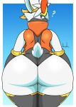  ? absurd_res anthro big_butt blush breasts butt cinderace clothing female hi_res huge_butt jhenightfox legwear looking_back nintendo pok&eacute;mon pok&eacute;mon_(species) solo thick_thighs thigh_highs video_games 