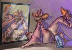  anal anal_penetration ass_up dildo dildo_in_ass dildo_insertion hi_res lube_in_ass lube_on_dildo male mirror mirror_reflection object_in_ass orange_eyes penetration purple_body reflection scalie sex_toy sex_toy_in_ass sex_toy_insertion slightly_chubby slightly_chubby_male 