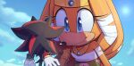  anthro blue_eyes bottomwear clothing echidna eulipotyphlan female galaxylover06 gloves handwear headdress hedgehog hi_res mammal monotreme sega shadow_the_hedgehog skirt solo sonic_adventure sonic_the_hedgehog_(series) tikal_the_echidna 