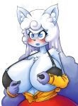  alolan_vulpix alternate_version_at_source alyrise angry anthro anthrofied bare_shoulders big_breasts blue_eyes blue_lipstick blush bottomwear bra breasts canid canine clothed clothing curled_hair female fur hair hi_res lipstick long_hair makeup mammal nintendo open_bra open_clothing open_shirt open_topwear pok&eacute;mon pok&eacute;mon_(species) pok&eacute;morph regional_form_(pok&eacute;mon) shirt simple_background skirt solo topwear underwear undressing video_games white_background white_body white_fur white_hair 