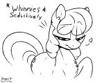  &lt;3 bedroom_eyes cheerilee_(mlp) equid equine female friendship_is_magic hasbro hi_res horse line_art looking_at_viewer mammal monochrome my_little_pony narrowed_eyes noises pony seductive skoon solo 