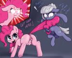  ! anus areola balls blue_eyes breasts butt cutaway cutie_mark dialogue duo english_text equid equine erection female feral feral_on_feral friendship_is_magic genitals glowing glowing_eyes gynomorph gynomorph/female hair hasbro hi_res incest_(lore) intersex intersex/female limestone_pie_(mlp) mammal my_little_pony nipples nude open_mouth penis pink_hair pinkie_pie_(mlp) pussy sex sibling simple_background sister t72b tail_fetish tail_play tail_sex tailjob text white_hair 