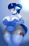  absurd_res anthro big_breasts blush breasts camel_toe cleavage clothed clothing coatieyay crossgender equid equine female friendship_is_magic hasbro hi_res holding_breast horn huge_breasts legwear mammal mtf_crossgender my_little_pony overweight overweight_anthro overweight_female shining_armor_(mlp) solo thick_thighs thigh_highs unciorn unicorn 