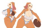  anthro ball basketball_(ball) big_breasts big_butt breasts butt carsen cleavage clothed clothing female hi_res lagomorph leporid lola_bunny looney_tunes mammal rabbit solo space_jam warner_brothers 