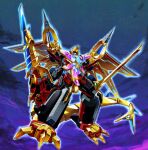  dual_wielding exocet_(exocet4) gridman_universe gridman_universe_(movie) highres holding holding_sword holding_weapon mecha mecha_focus night night_sky no_humans robot rogue_kaiser_gridman signature sky sparkle sparkling_aura star_(sky) super_robot sword weapon 