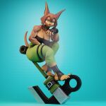 2025 3d_(artwork) 5_toes anthro axe breasts brown_body brown_fur brown_hair canid canine canis claws cleavage clothed clothing digital_media_(artwork) dobermann dog_knight_rpg domestic_dog feet female fingerless_gloves footwear fur gloves gradient_background hair handwear hi_res humanoid_feet mammal muscular muscular_female pinscher plantigrade rory_(ceehaz) simple_background sitting sitting_on_weapon socks solo stirrup_footwear stirrup_socks toe_claws toes vllrukkin