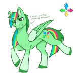  ambiguous_gender cutie_mark daisy-marshmallow digital_media_(artwork) equid equine feral fur green_eyes green_mane hasbro hi_res hooves horse looking_at_viewer mammal mane model_sheet multicolored_body multicolored_fur my_little_pony pony solo 